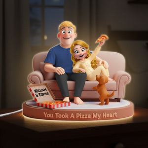 Sofa Pizza Couple Acrylic Light Box Personalized Gifts 01totn291125-Homacus