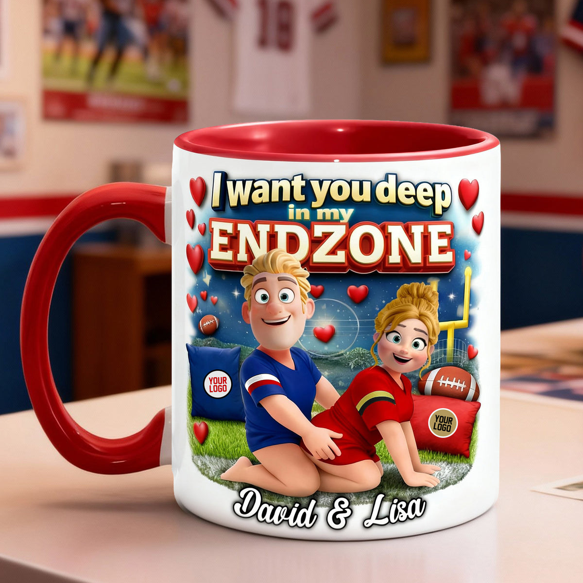 Playful Athletic Couple Mug – Personalized Gift For Sporty Couples 03HULU120126-Homacus