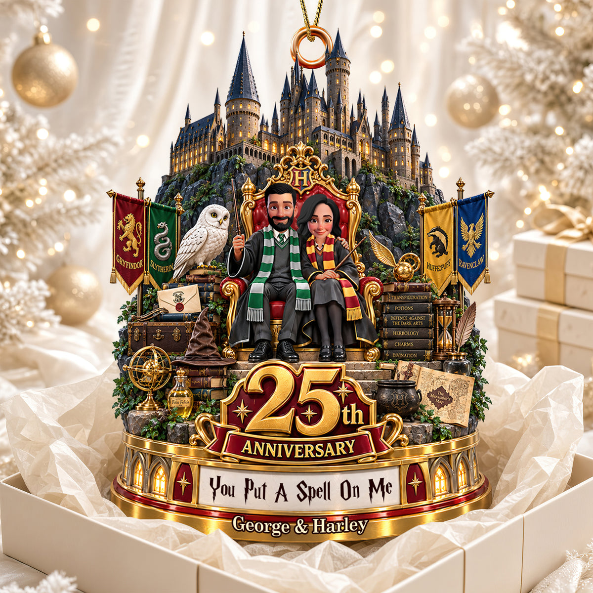 Simply Meant To Be Christmas Ornament - Personalized Gifts For Couple 02OHDT220926