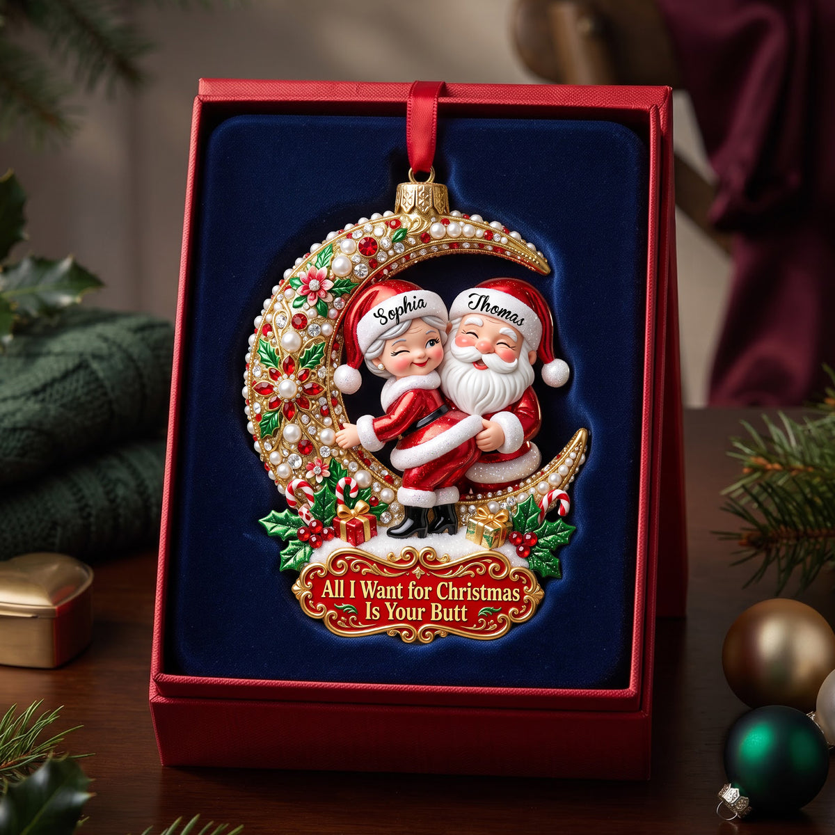 Naughty Couple Acrylic Ornament - Personalized Gifts For Couple 01pglu201026-Homacus