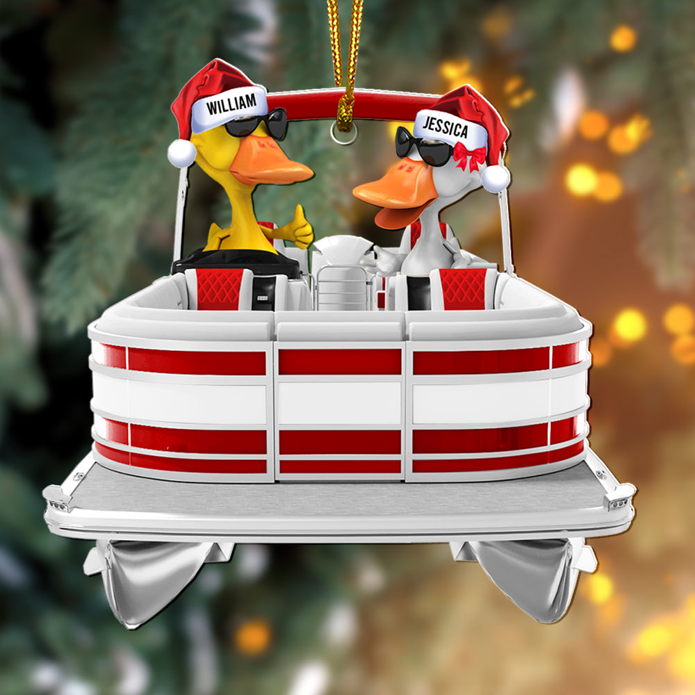 Pontoon Trip Duck Christmas Ornament 01qhqn031122-Homacus