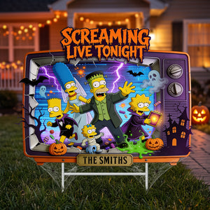 Screams Start Tonight Yard Sign - Personalized Gifts For Family 04HATA100826-Homacus