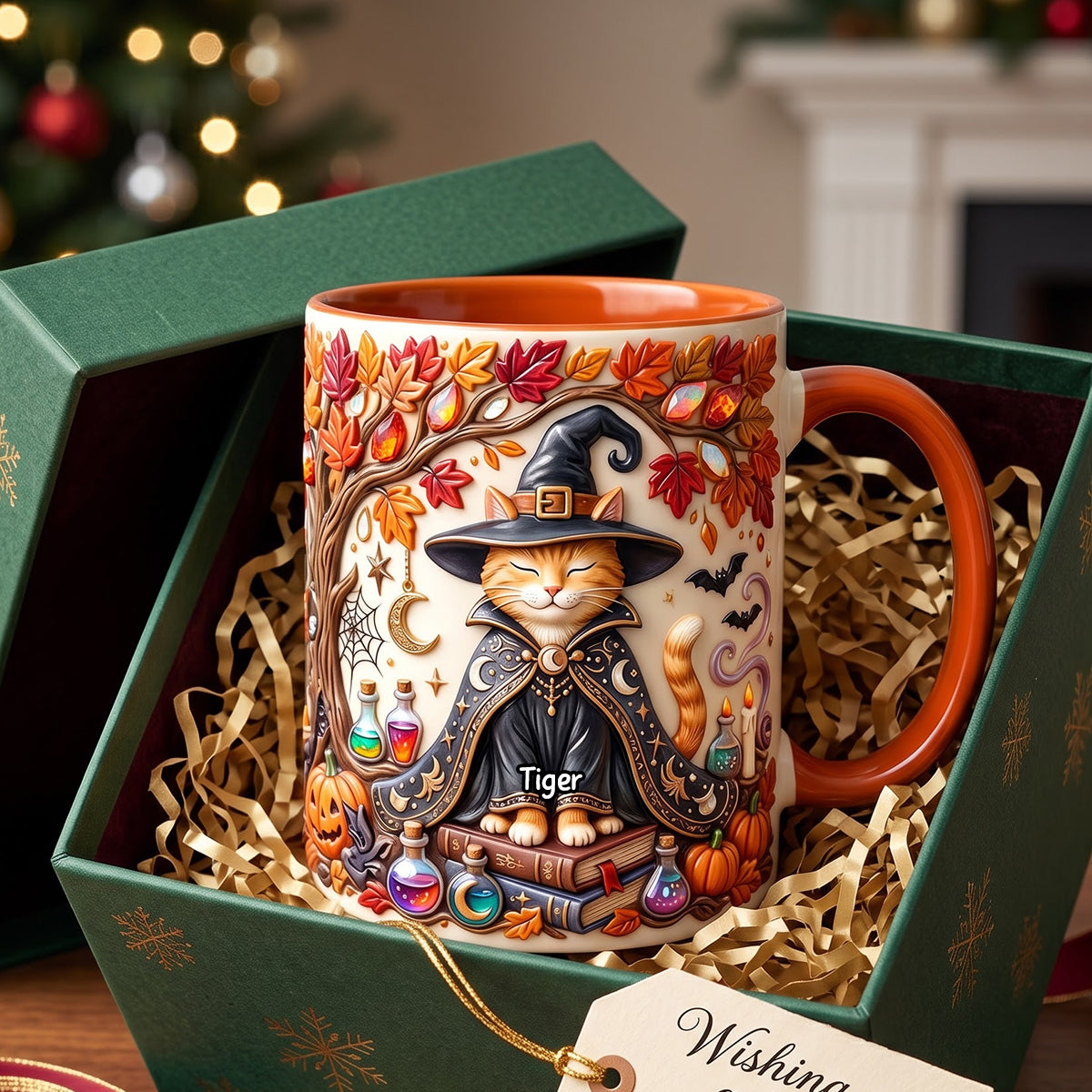 Witch Cat Coffee Mug - Personalized Gifts For Cat Lovers 02patn120826-Homacus