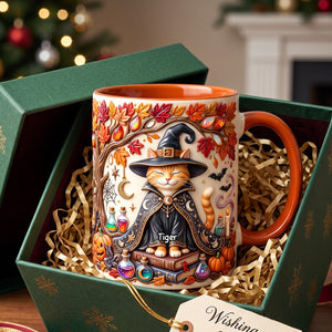 Witch Cat Coffee Mug - Personalized Gifts For Cat Lovers 02patn120826-Homacus