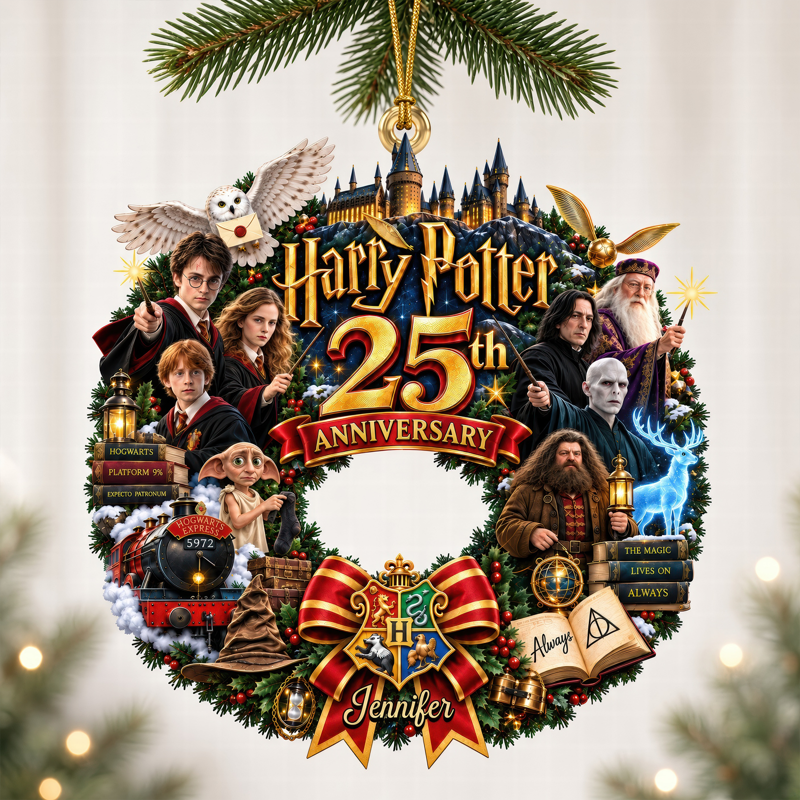 25th Anniversary Fantasy Christmas Ornament - Personalized Gifts For Fantasy Lovers 07ohqn091026-Homacus
