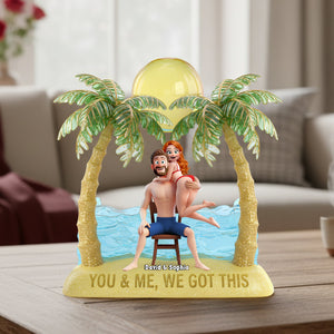 Seaside Romance Couple Acrylic Plaque - Personalized Gifts For Couples 04OHLU111125-Homacus