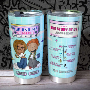 Personalized Gifts For Couples Tumbler Y2K Couple Relationship Milestones 05TOLU090125HG-Homacus