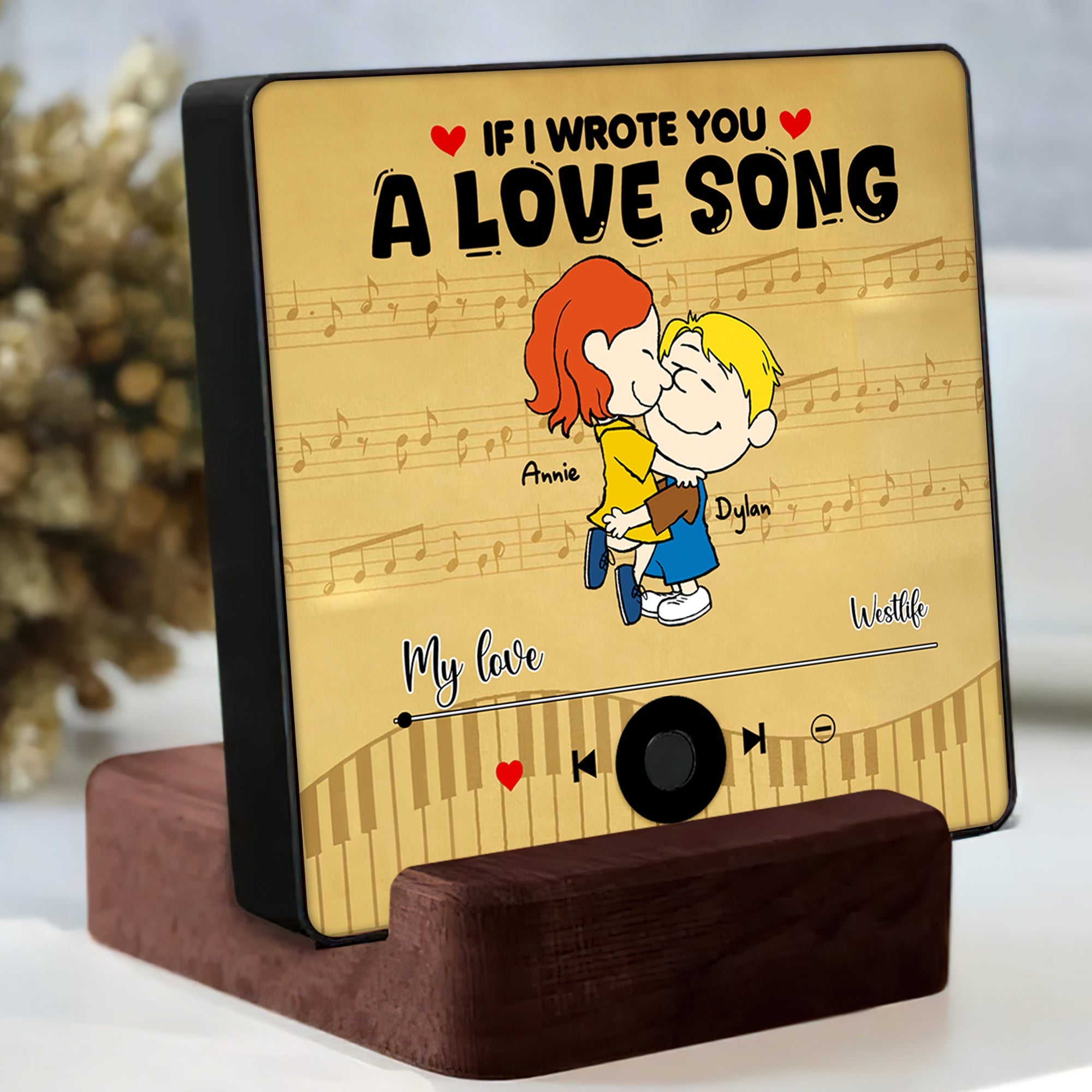 Custom Music Fridge Magnet Gifts For Couple If I Wrote You A Love Song 02TOLU191224HG-Homacus