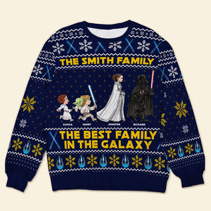 Personalized Gifts For Family Cosmic Adventure Ugly Sweater, Best Family In The Galaxy 02TGQN101024-Homacus