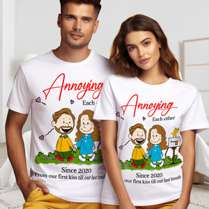 Personalized Gift For Couples 2D Shirt Annoying Each Other 01OHLU251224DA-Homacus