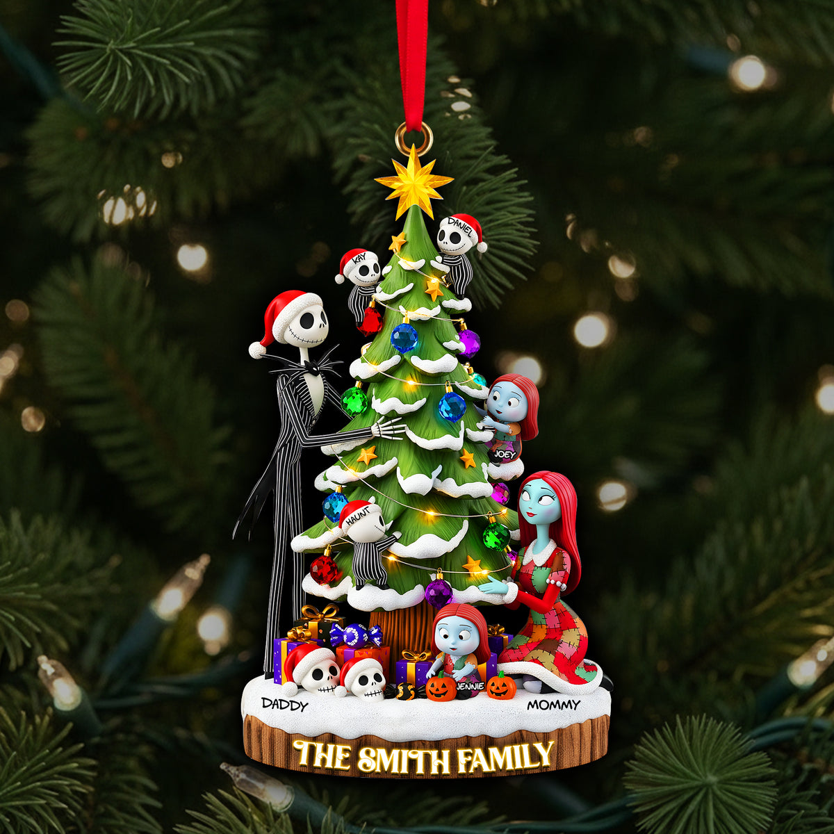 Gothic Christmas Family Ornament - Personalized Gifts For Family 01PALU200925-Homacus