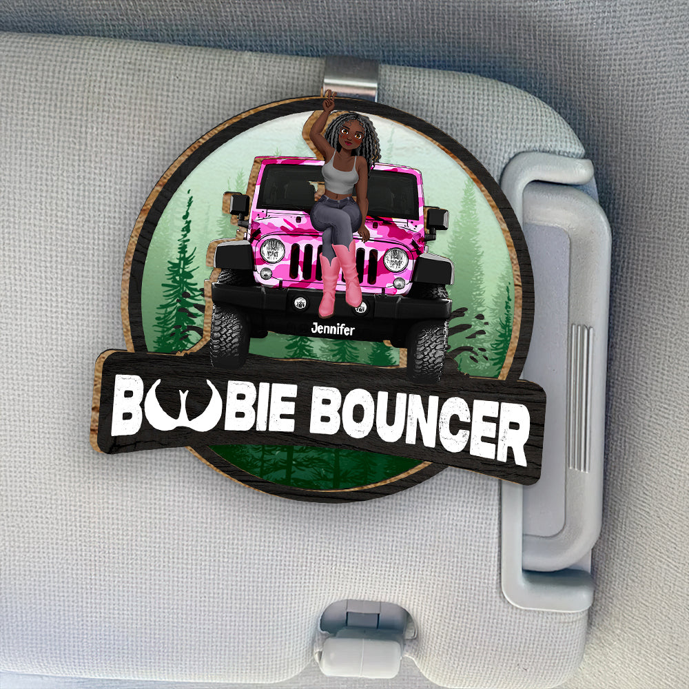 Personalized Gifts For Off Road Lover Girl Car Visor Clip Boobie Bouncer 03HUDT140225PA-Homacus