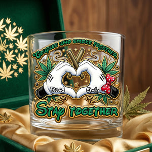 Couples Who Smoke Together Stay Together Drinking Glass - Personalized Gifts For Couples 02todh240626-Homacus