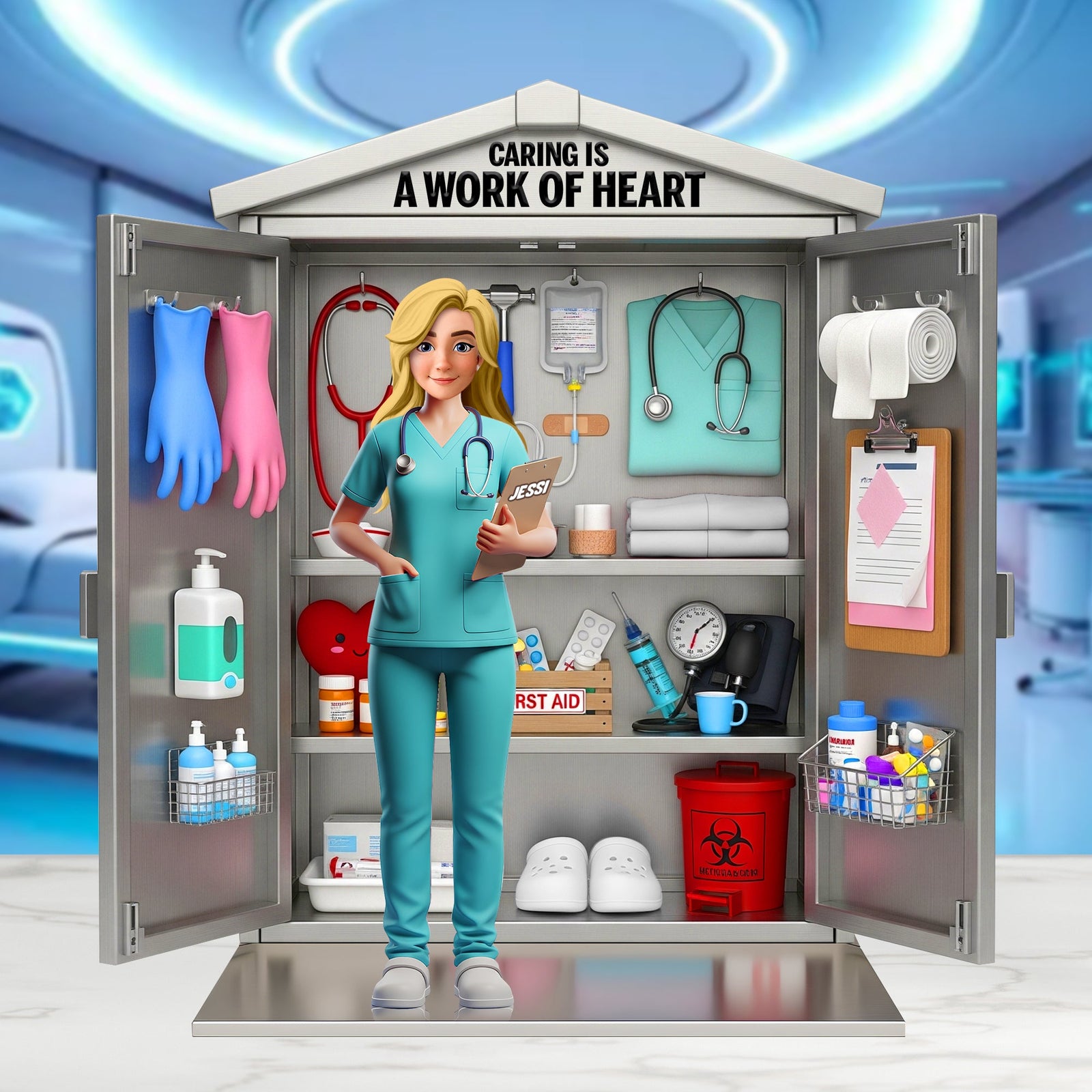 Medical Hero Locker Acrylic Plaque - Personalized Gifts For Nurse 04OHLU230625-Homacus