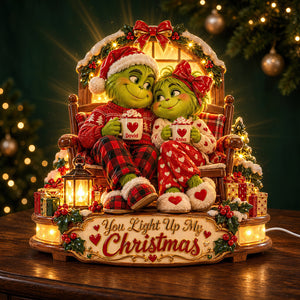 You Light Up My Christmas Acrylic Light Box - Personalized Gifts For Couple 01PGDT261026-Homacus