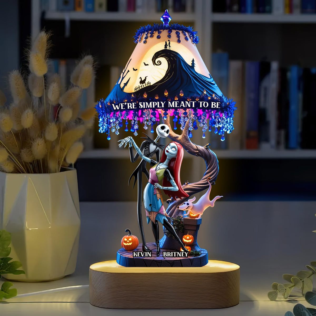 Haunted Couple Forever Led Light With Oval Base - Personalized Gifts For Couple 03NADT060525-Homacus