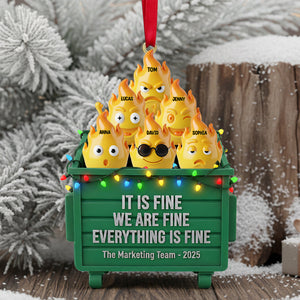 Personalized Funny Gifts For Coworkers Christmas Dumpster Fire Ornament 06natn101125-Homacus