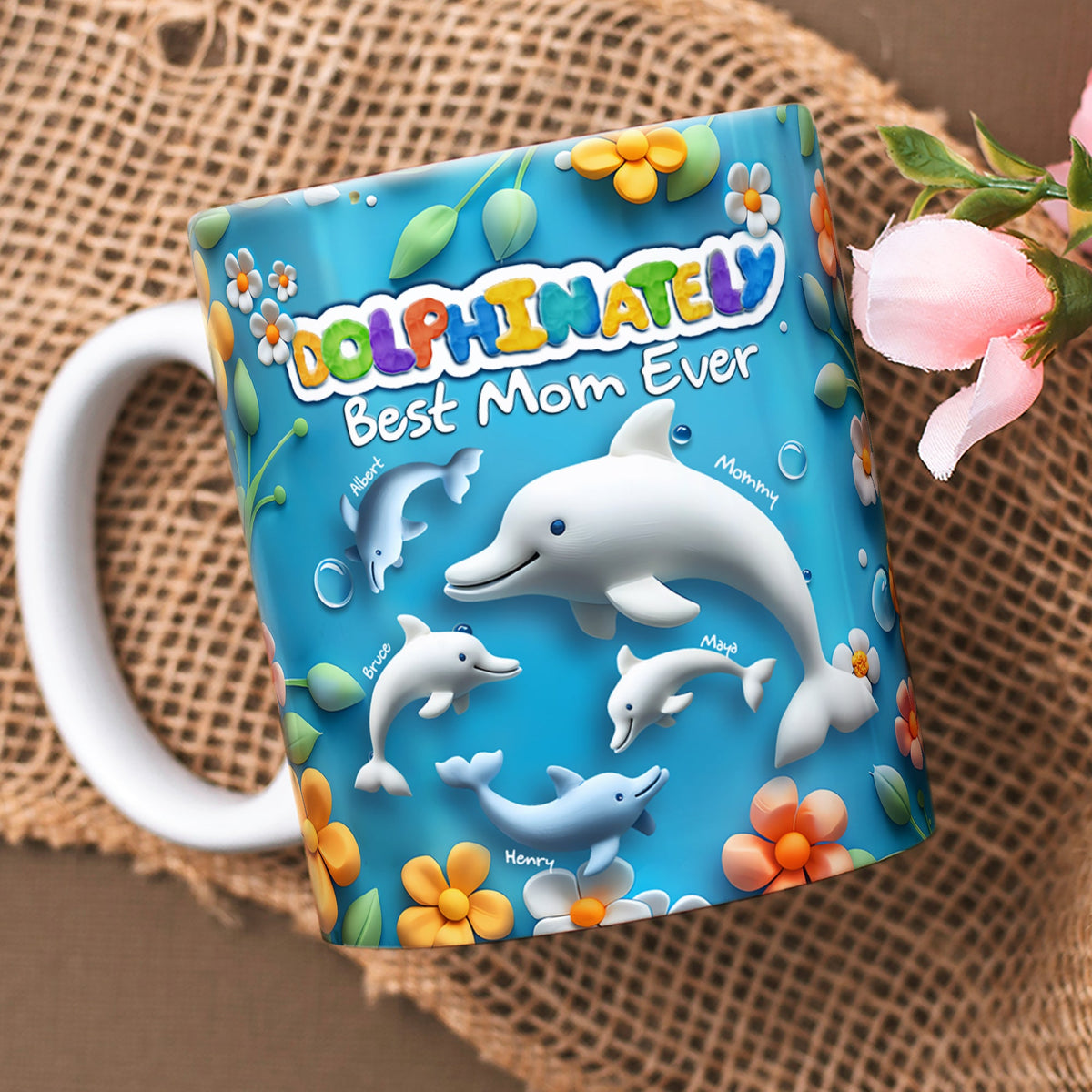 Best Dolphin Mom Coffee Mug - Personalized Gifts For Mother 03QHLU080425-Homacus