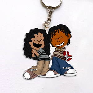 Personalized Gifts For Couple Keychain, Gangsta Love 03qhpu030125hg-Homacus