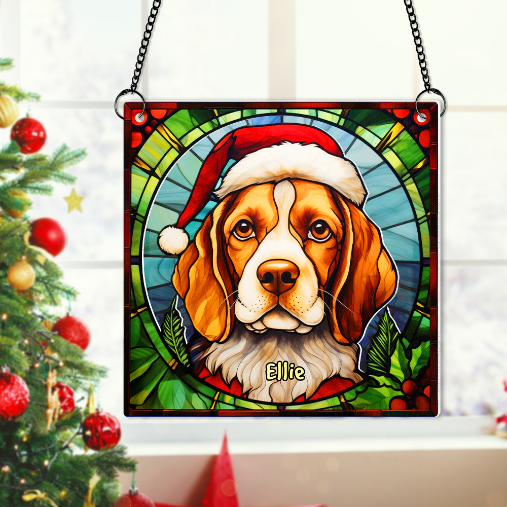 Personalized Christmas Gifts For Dog Lovers Suncatcher Ornament Beagle 04hupu100924-Homacus