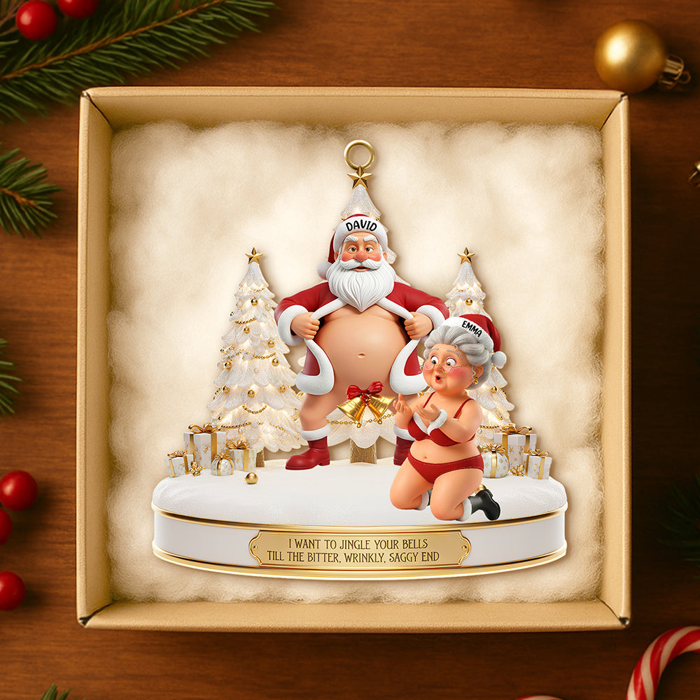 Couple Santa Funny Ornament Personalized Gifts 05OHDT301025-Homacus