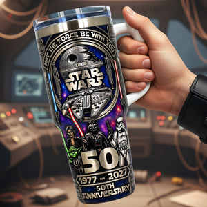 50th Anniversary Space Adventure Tumbler - Personalized Anniversary Gift 02OHTA090326-Homacus