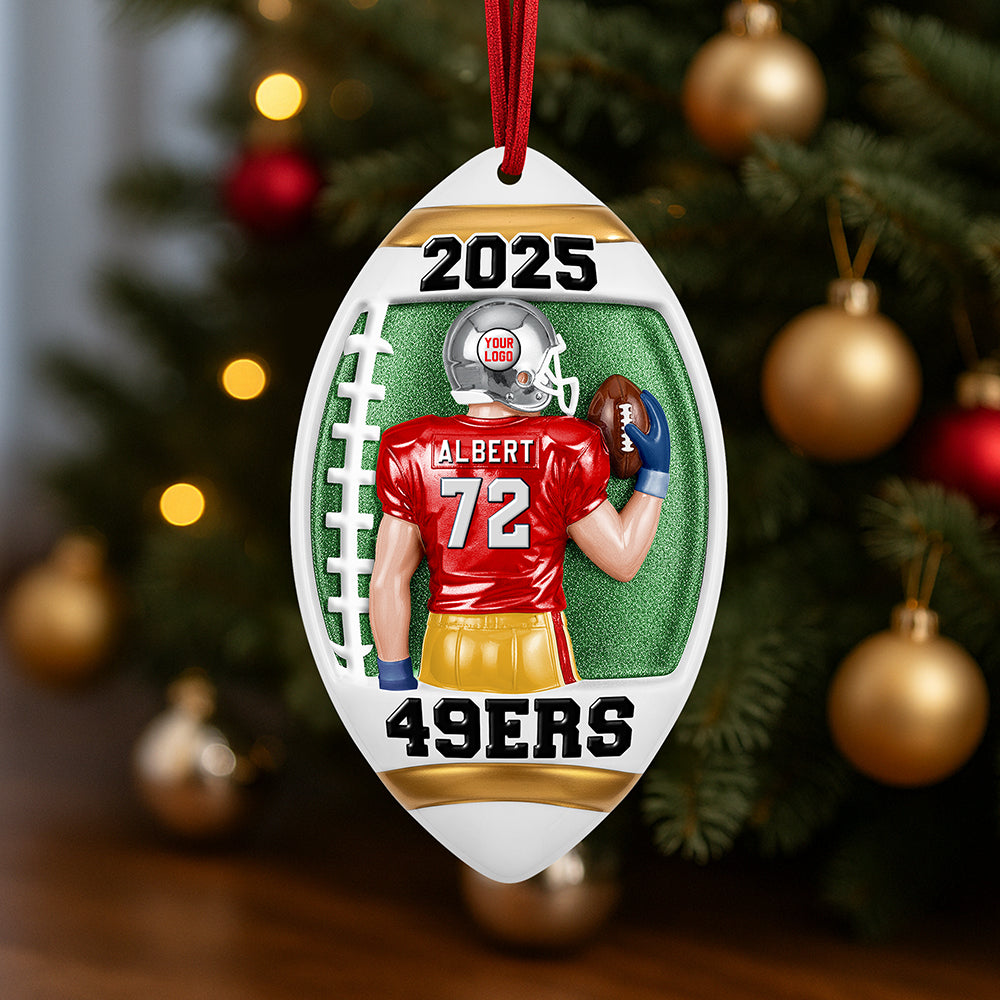American Football Player Ornament - Personalized Gifts For Players 02huqn300825-Homacus