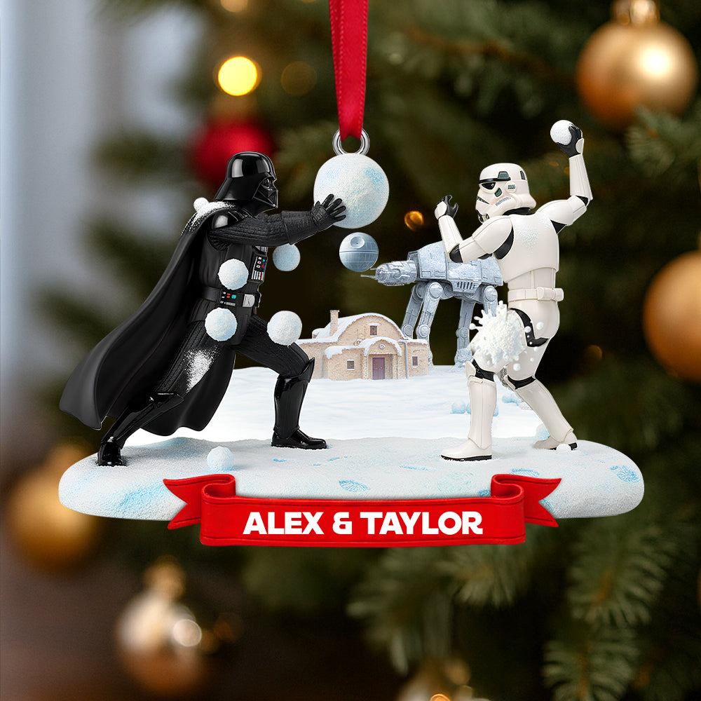 Snowball Fight Ornament, Personalized Christmas Gifts For Movie Fans 03qhtn091025-Homacus