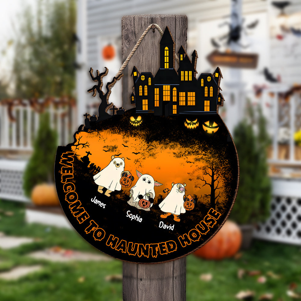 Personalized Halloween Gifts For Family Wood Sign 03xqdc140824-Homacus