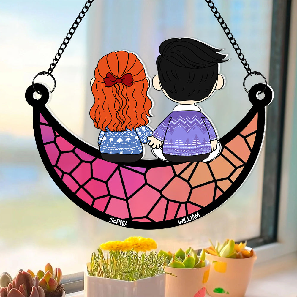 Couple Suncatcher Ornaments - Personalized Gifts 02OHDT021224HG-Homacus