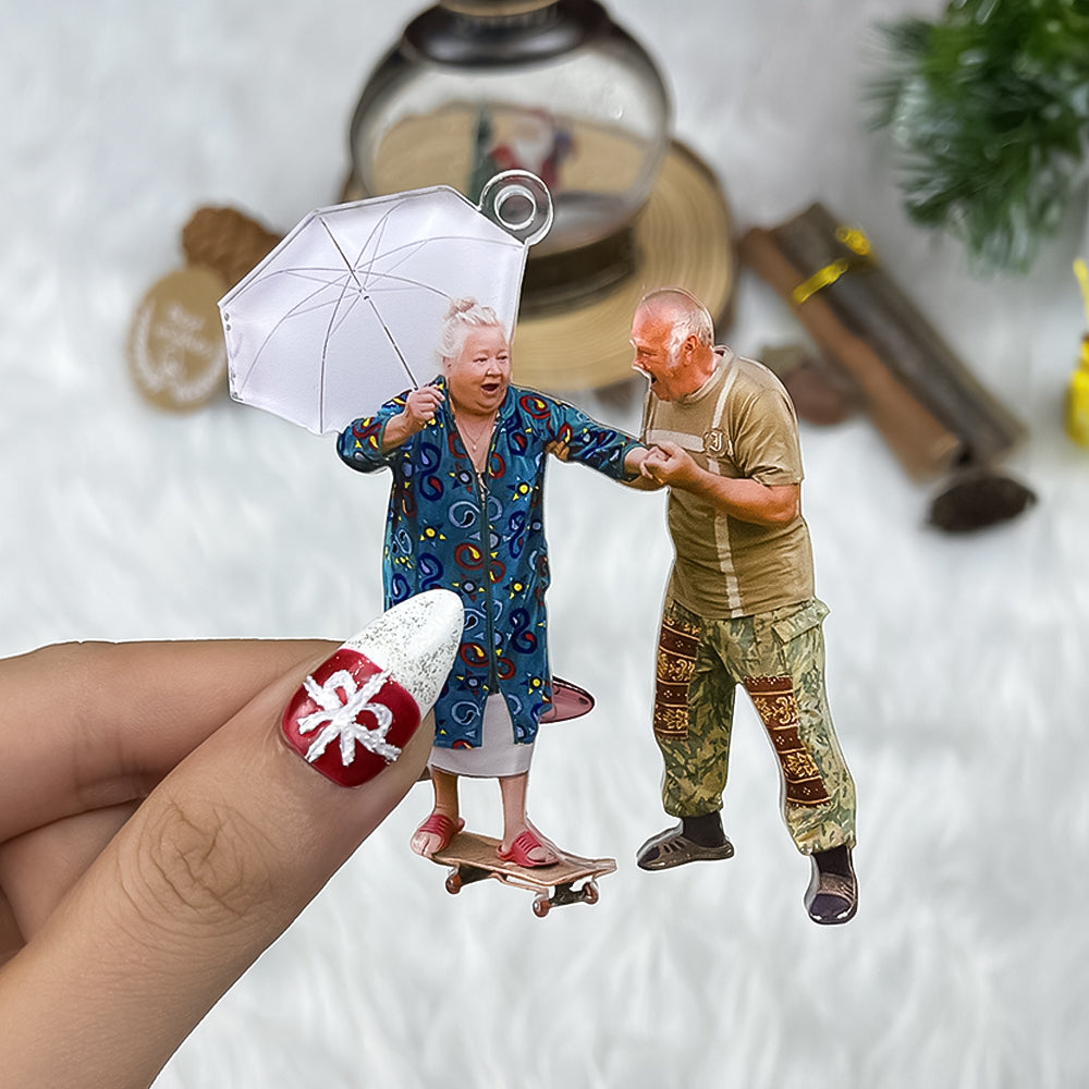 Custom Photo Gifts for Old Couple Ornament 129acvp140924-Homacus