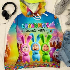 Custom Photo Gifts For Grandma Shirt Bunny Grandkids 01TGDT100325-Homacus