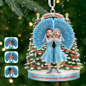 Sisters Ornament - Personalized Gifts For Sisters 01namg061025-Homacus