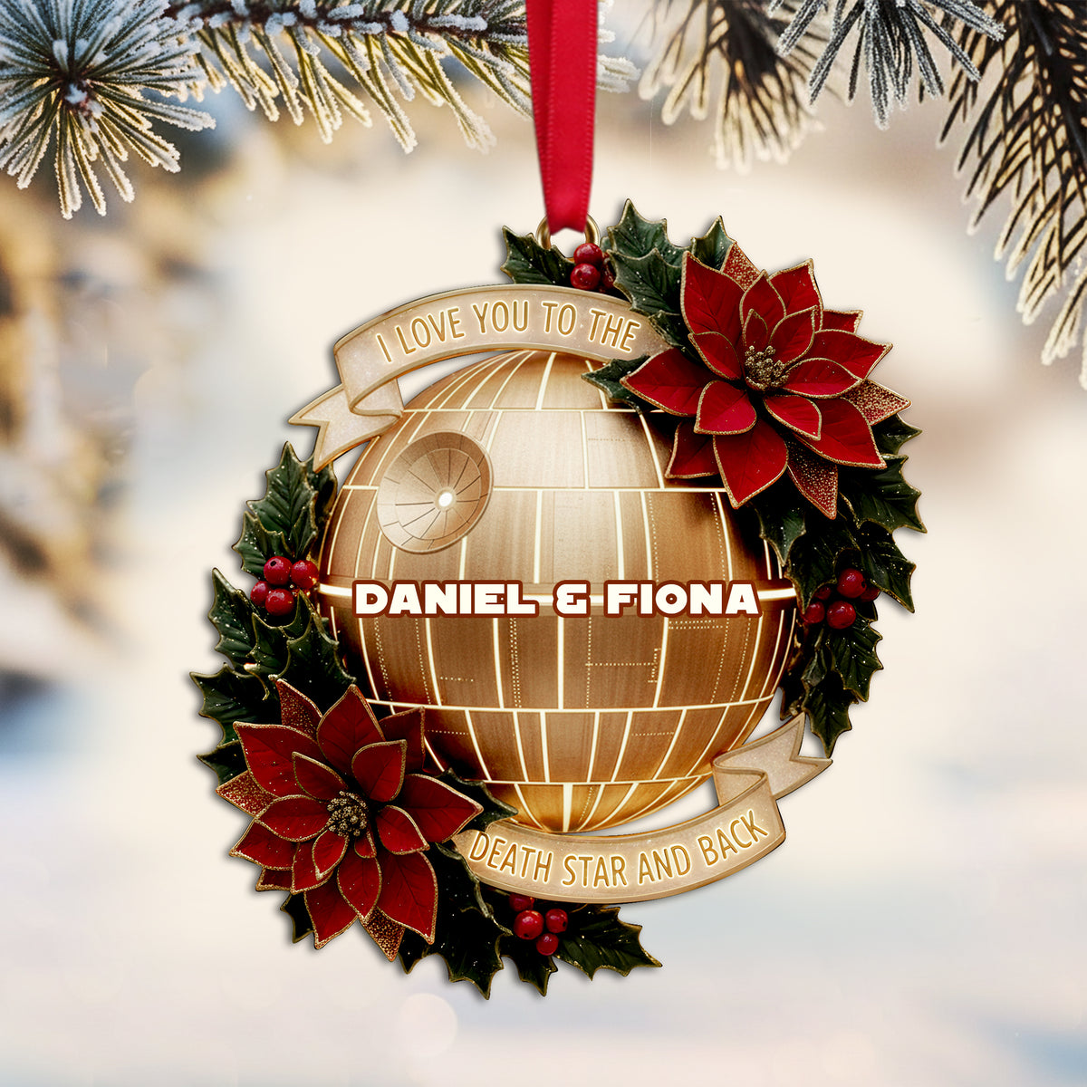 Starlit Love Ornament - Personalized Christmas Gift For Couples 02PALU251025-Homacus