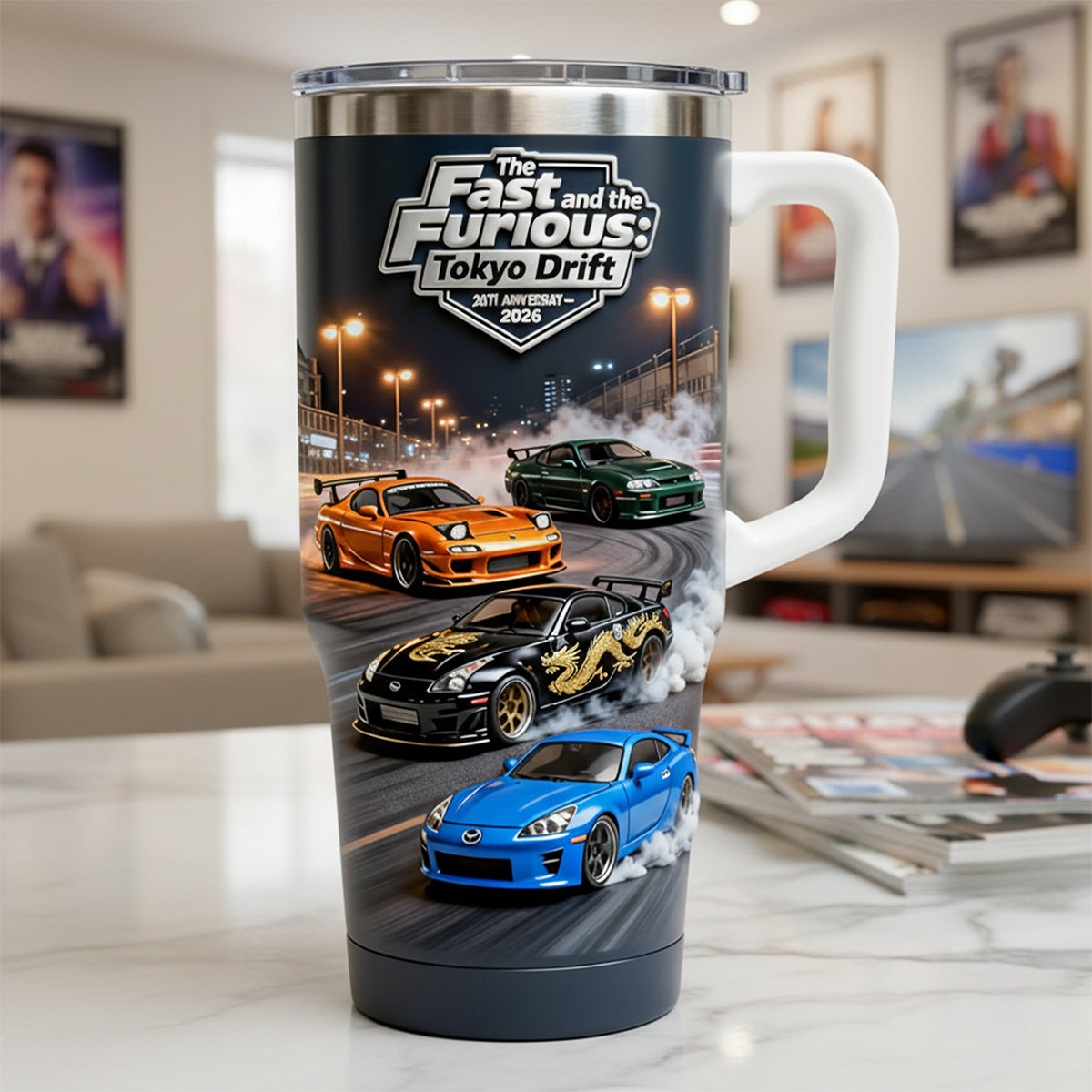 20th Anniversary 40oz Tumbler - Personalized Gifts For Racing Lovers 03kita050326-Homacus