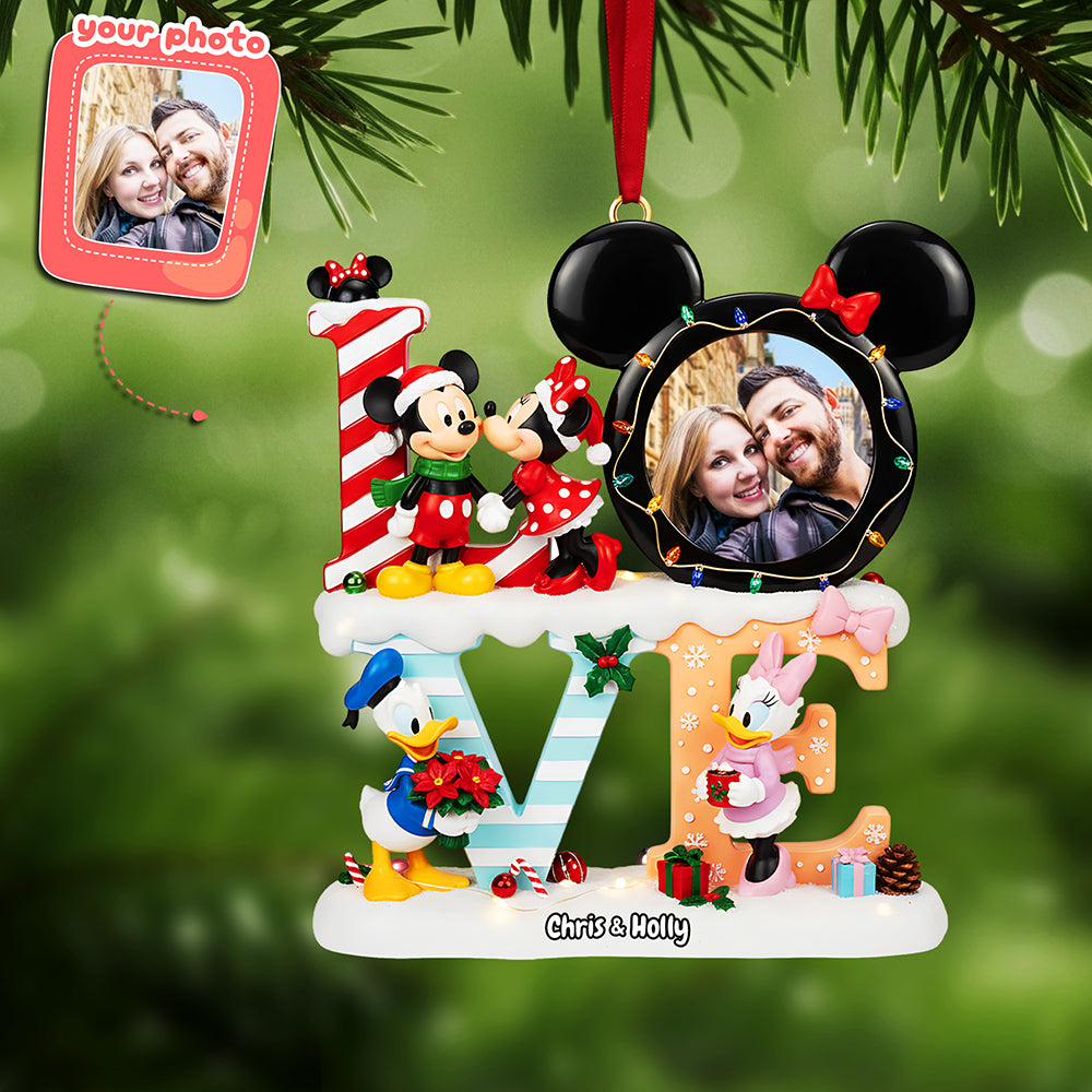 Custom Photo Couple Acrylic Ornament, Personalized Gifts For Christmas 03kita101025-Homacus