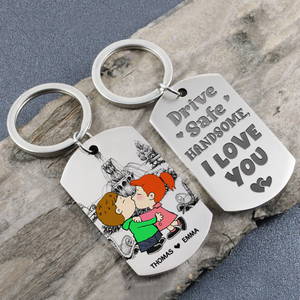 Personalized Gifts For Couple Keychain 01kapu231224hg Drive Safe Handsome-Homacus