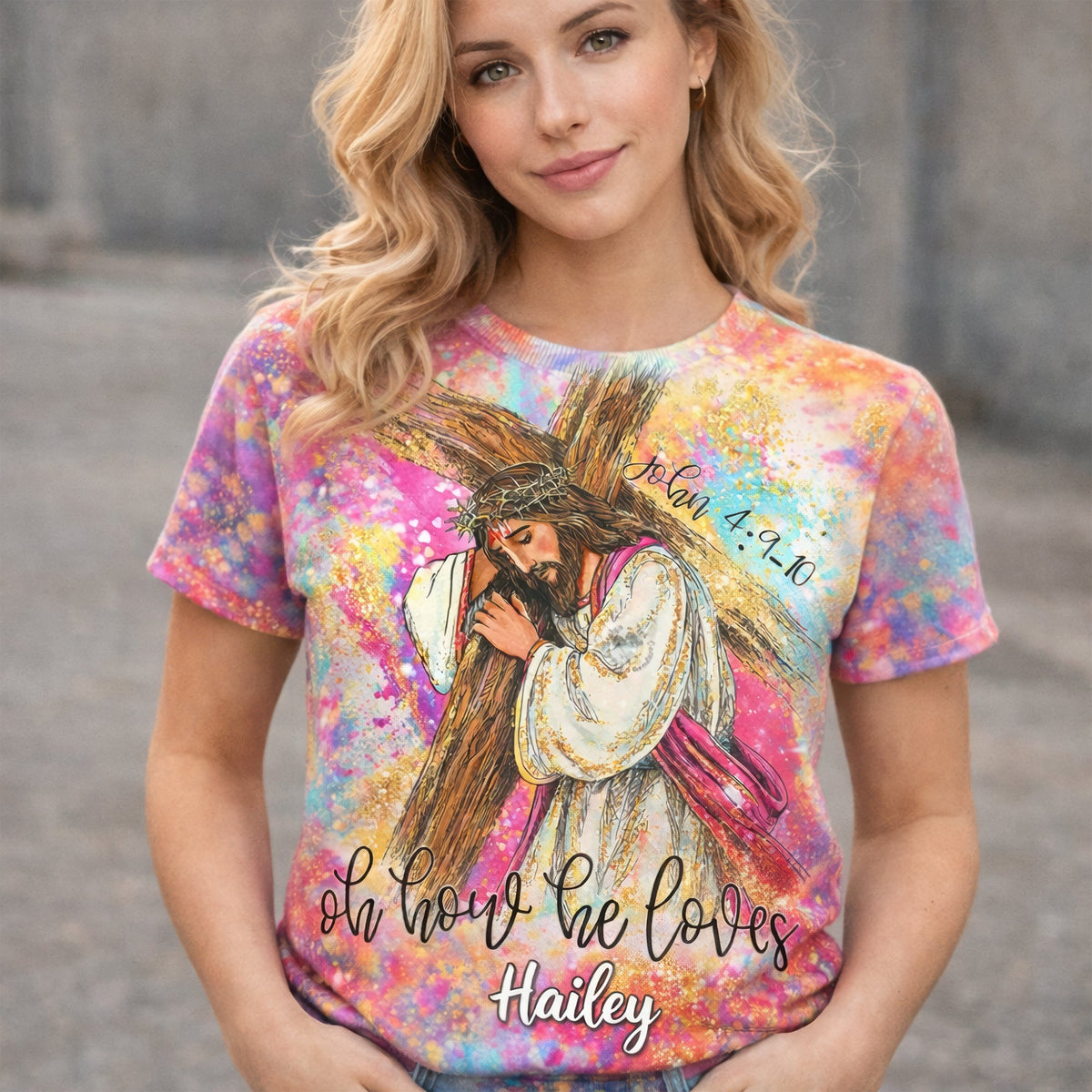 Jesus Carrying The Cross 3D Shirt – Personalized Gifts For Christians 02huqn300126-Homacus