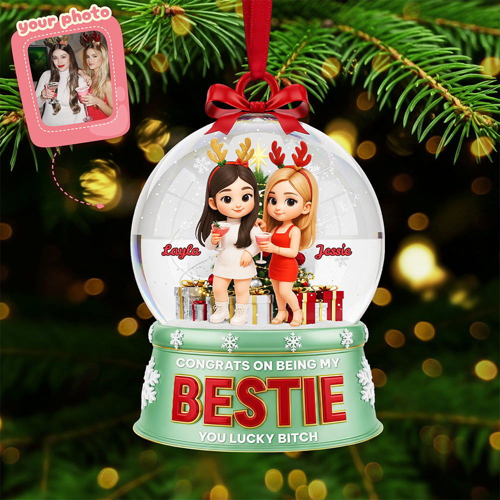 Personalized Gifts For Christmas, Bestie Custom Photo Acrylic Ornament 02pgta230925-Homacus