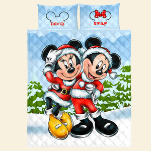 Personalized Gifts For Couple Christmas Quilt Bed Set 02ACQN291024-Homacus