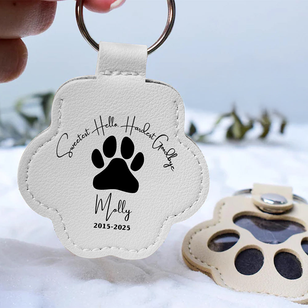 Sweetest Goodbye Pet Hair Storage Keychain - Personalized Memorial Gift For Pet Lovers 04LAQN270825-Homacus