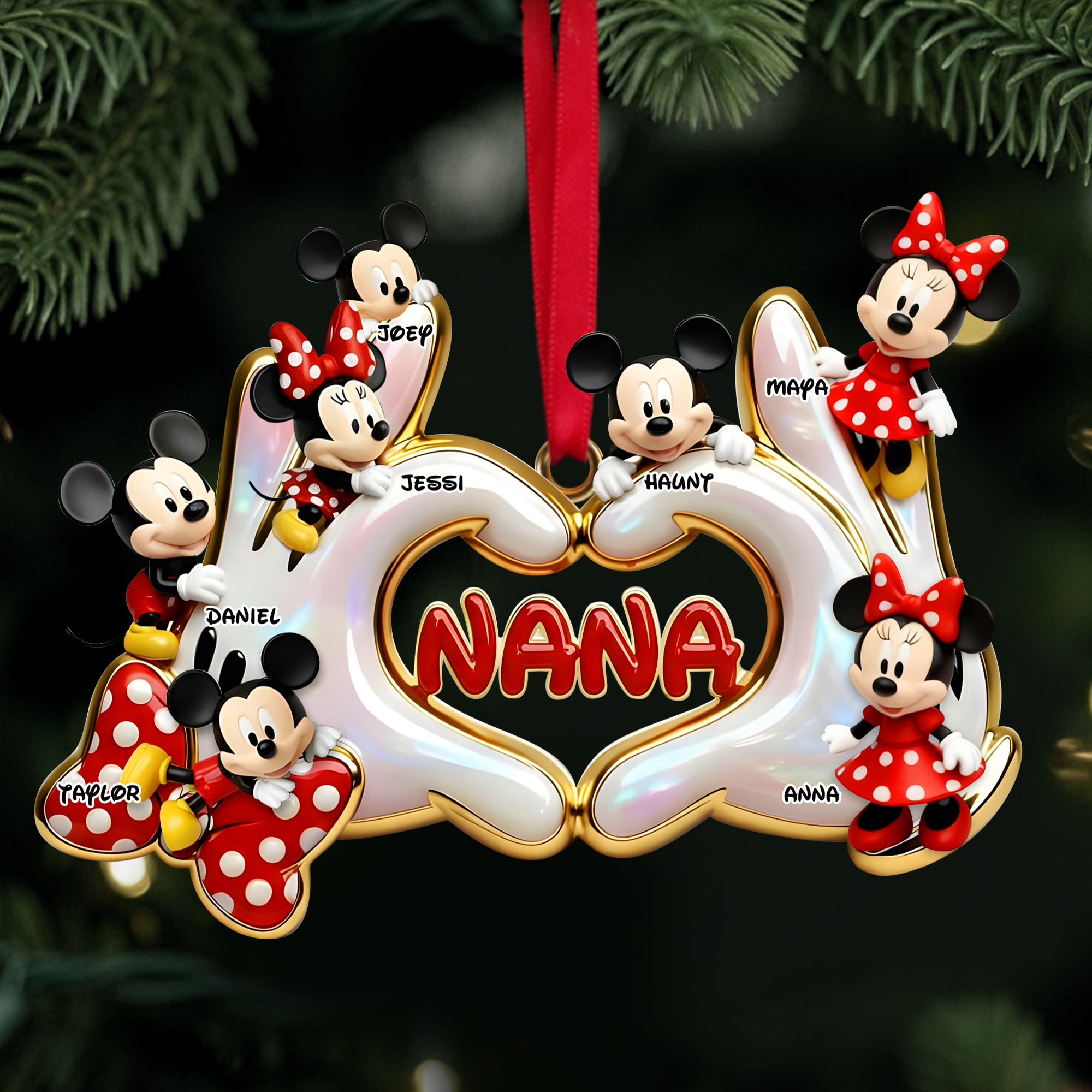 Cute Heart Hands Ornament - Personalized Gifts For Grandma & Mom 06QHLU161025-Homacus