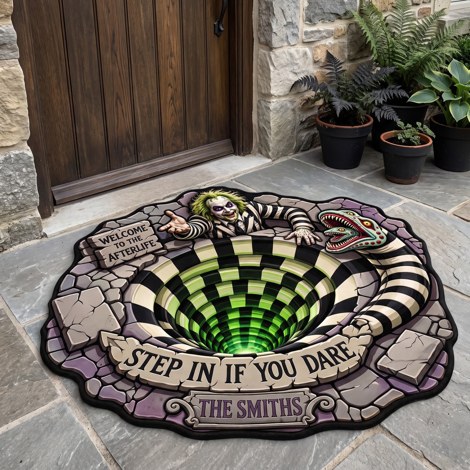 Welcome To The Afterlife Doormat - Personalized Gifts For Halloween Doormat 06HAQN300726-Homacus