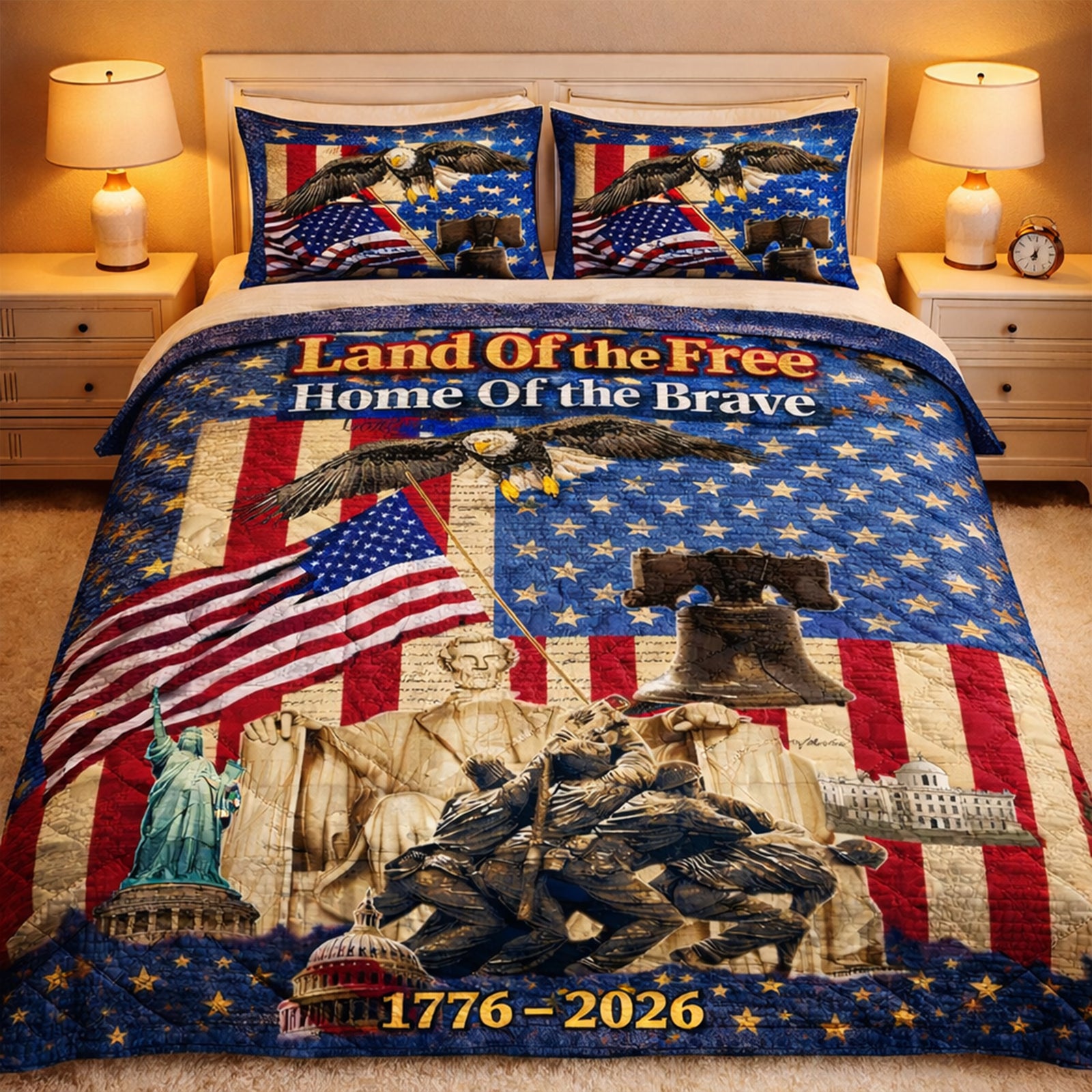 Celebrating America’s 250th Anniversary - Quilt Bedding Set Special Line 06HUQN270126-Homacus