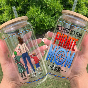 Personalized Gifts For Mom Glass Can No Need To Fear Pirate Mom Is Here 01HUMH250324PA-Homacus