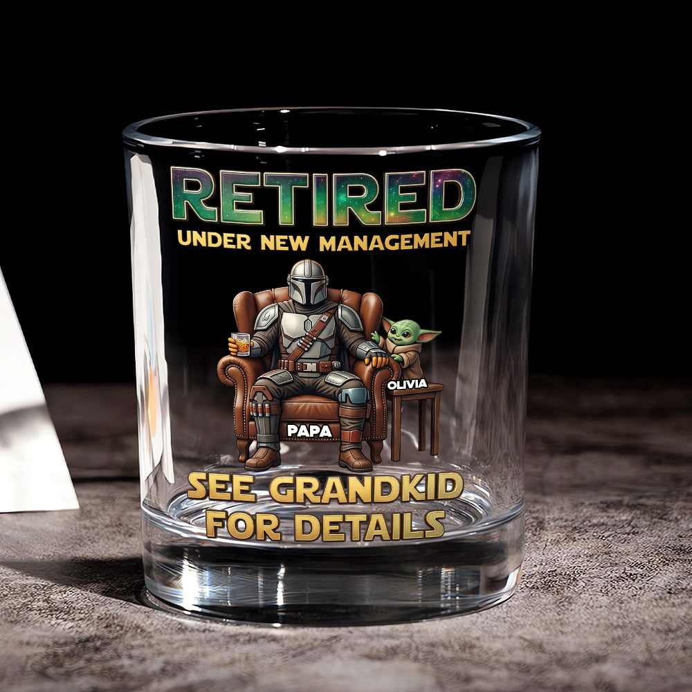 Grandpa Retirement Round Glass - Personalized Gifts 01HUTA100626-Homacus