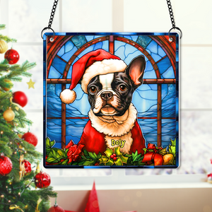 Personalized Christmas Gifts For Dog Lovers Suncatcher Ornament Boston Terrier Dog 05hupu090924-Homacus