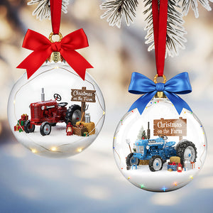 Farm Tractors Acrylic Ornament, Personalized Gifts For Christmas 02hyta271025-Homacus