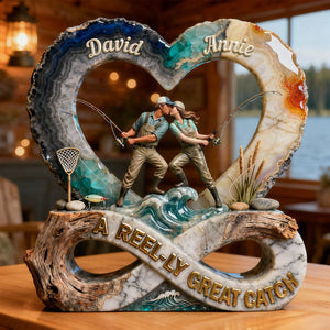 Fishing Couple Great Catch Acrylic Plaque - Personalized Gift For Fishing Couple 03QHLU160126-Homacus