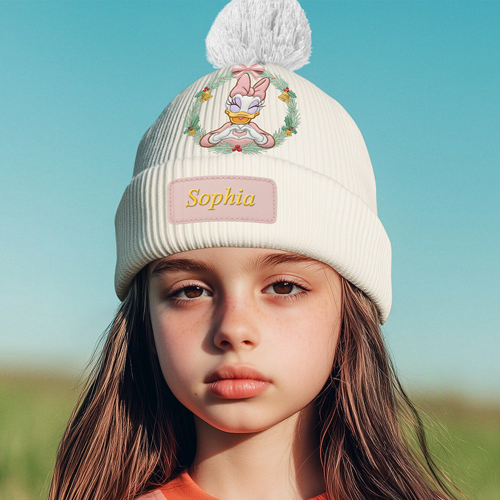 Cute Cartoon Bobble Beanie Hat - Personalized Gifts For Kids 04pgqn131025-Homacus